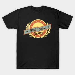 West Coast Swing WCS Vintage Design T-Shirt